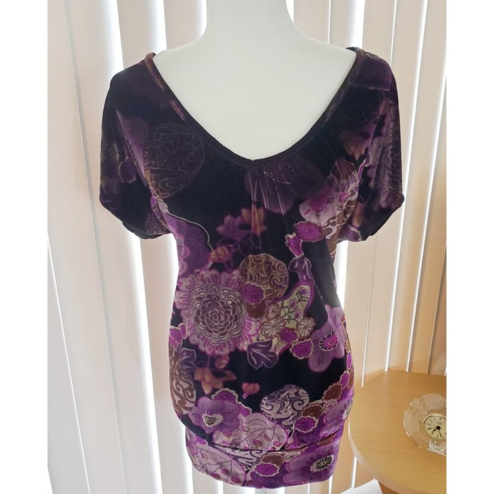 Double Take Womens Short Sleeve Blouse